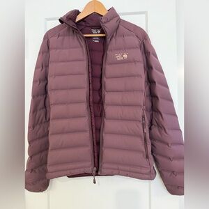 Mountain Hardwear Q.Shield 750 Down Jacket Women’s Medium Plum Puffer Coat